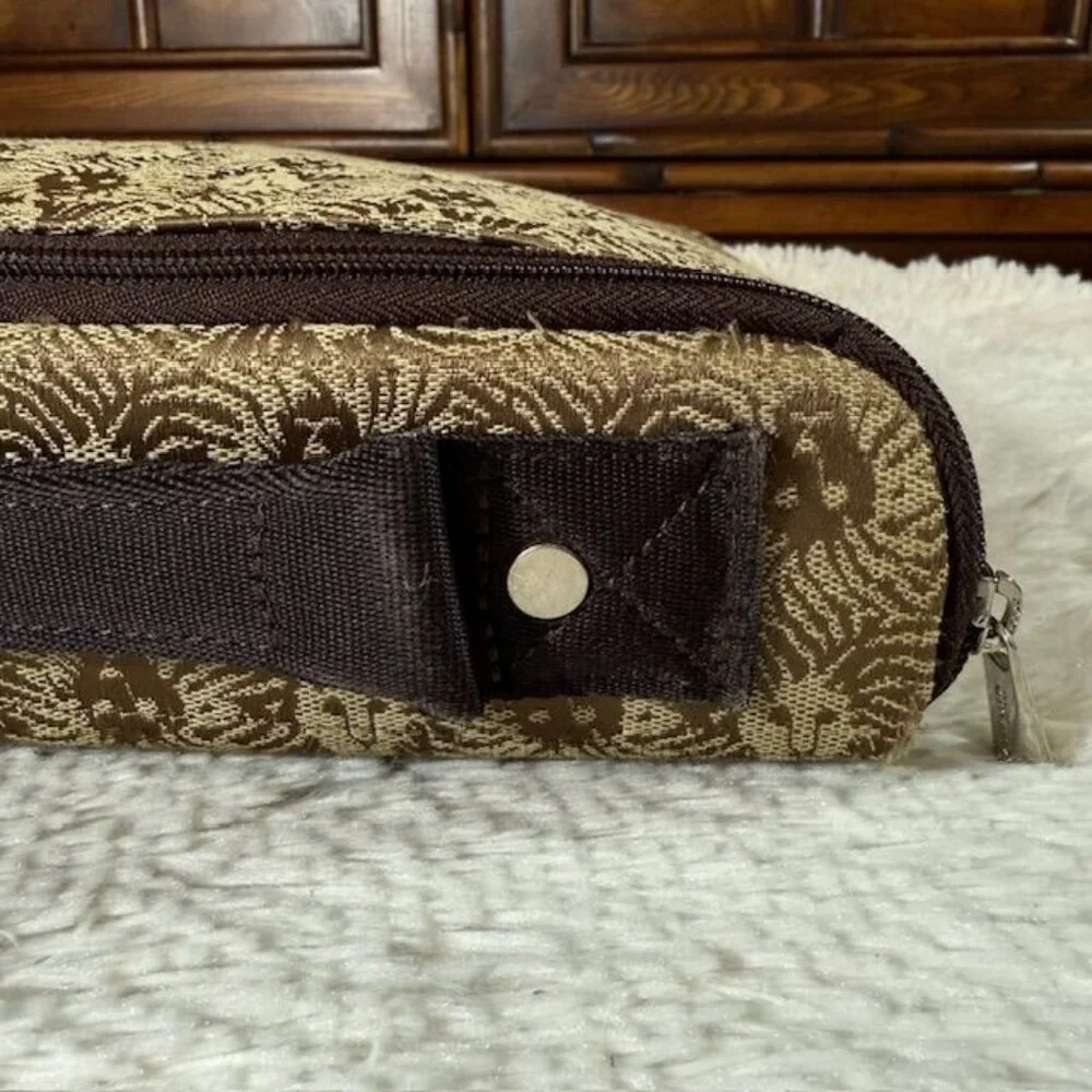 Vintage Anne Klein Bronze Lion Padded Laptop Sleeve Zip Top Handled Case